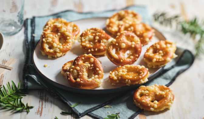 12 mini-bretzels aux fromages