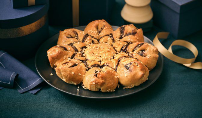 Brioche étoile chocolat-noisette