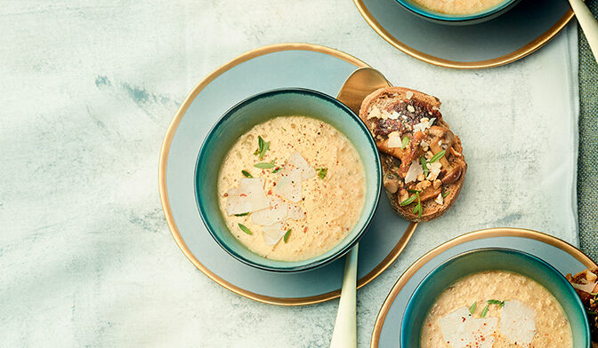 Velouté aux champignons et parmesan