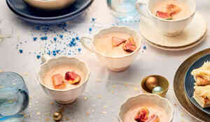 Velouté de marrons, dès de foie gras poêlés