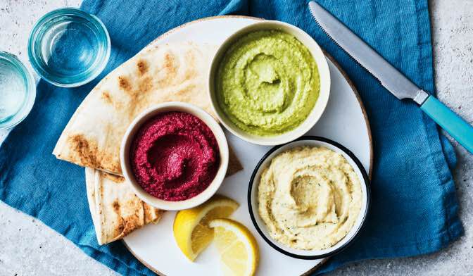 Trio de houmous