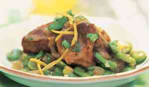 Sauté de veau aux fèves et au citron