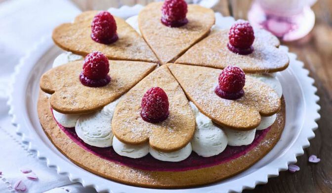 Gateau Sable Vanille Framboise 6 Parts Surgeles Picard
