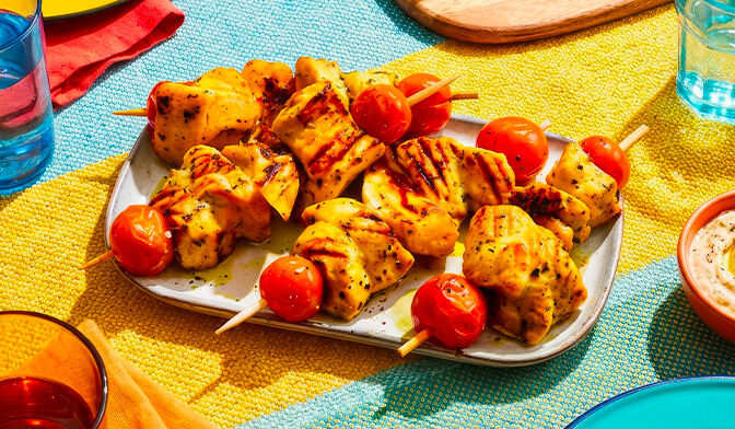 4 Brochettes de poulet mariné au citron et au basilic — vue 3