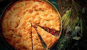 Pie de Noël aux fruits rôtis