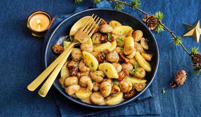 Poêlée marron, pomme, figue