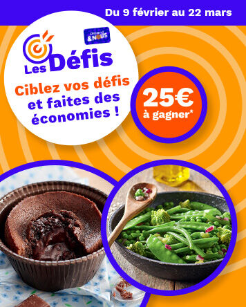 L'op&eacute;ration les defis est de retour du 9 f&eacute;vrier au 22 mars . 25&euro; &agrave; gagner 