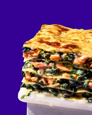 visuel d'une part de lasagne au saumon