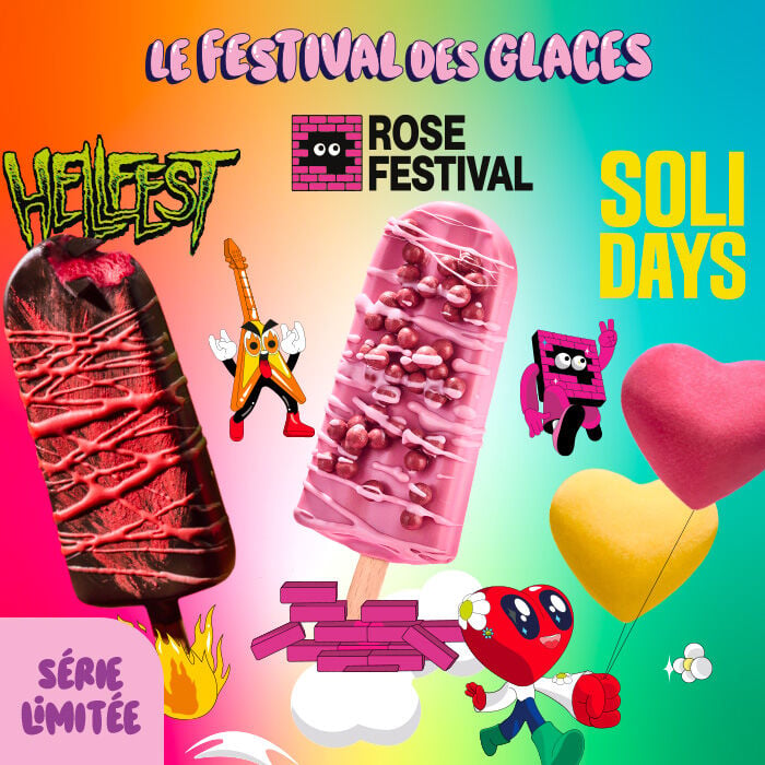 Le festival des Glaces, serie limit&eacute;e, Rose Festival, Helfest, Solidays