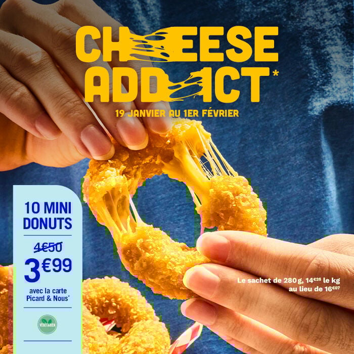 Visuel pr&eacute;sentant la s&eacute;lection cheese addict, avec une s&eacute;lection de produits fromag&eacute;s 