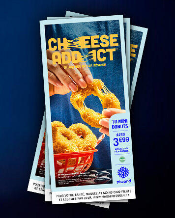 Un visuel du nouveau catalogue pour l'op&eacute;ration cheese addict 