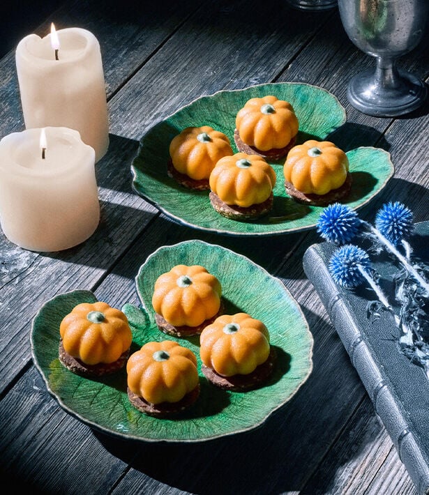 Mini citrouilles ap&eacute;ritives au potiron et au marron pour Halloween