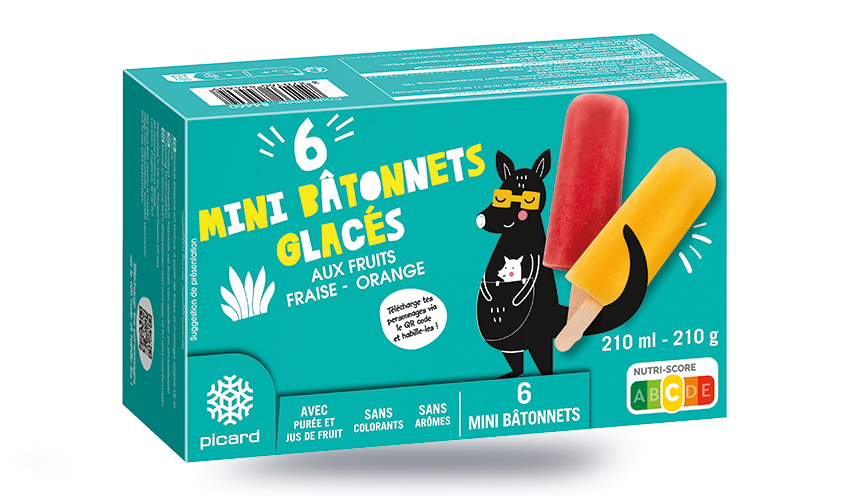 6 mini-bâtonnets fraise orange — vue 2
