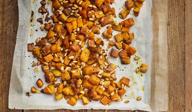 Courge butternut caram&eacute;lis&eacute;e