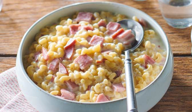 Coquillettes façon risotto, jambon fumé — vue 2