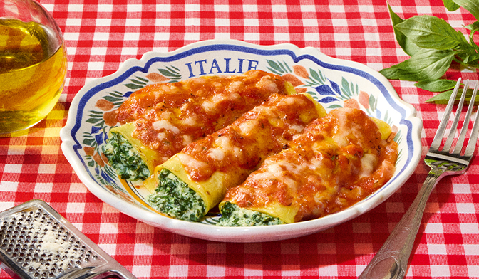 Cannelloni ricotta épinard et sauce tomate — vue 2