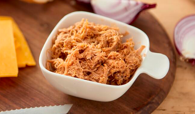 Pulled Pork effiloché de porc à la sauce barbecue — vue 2