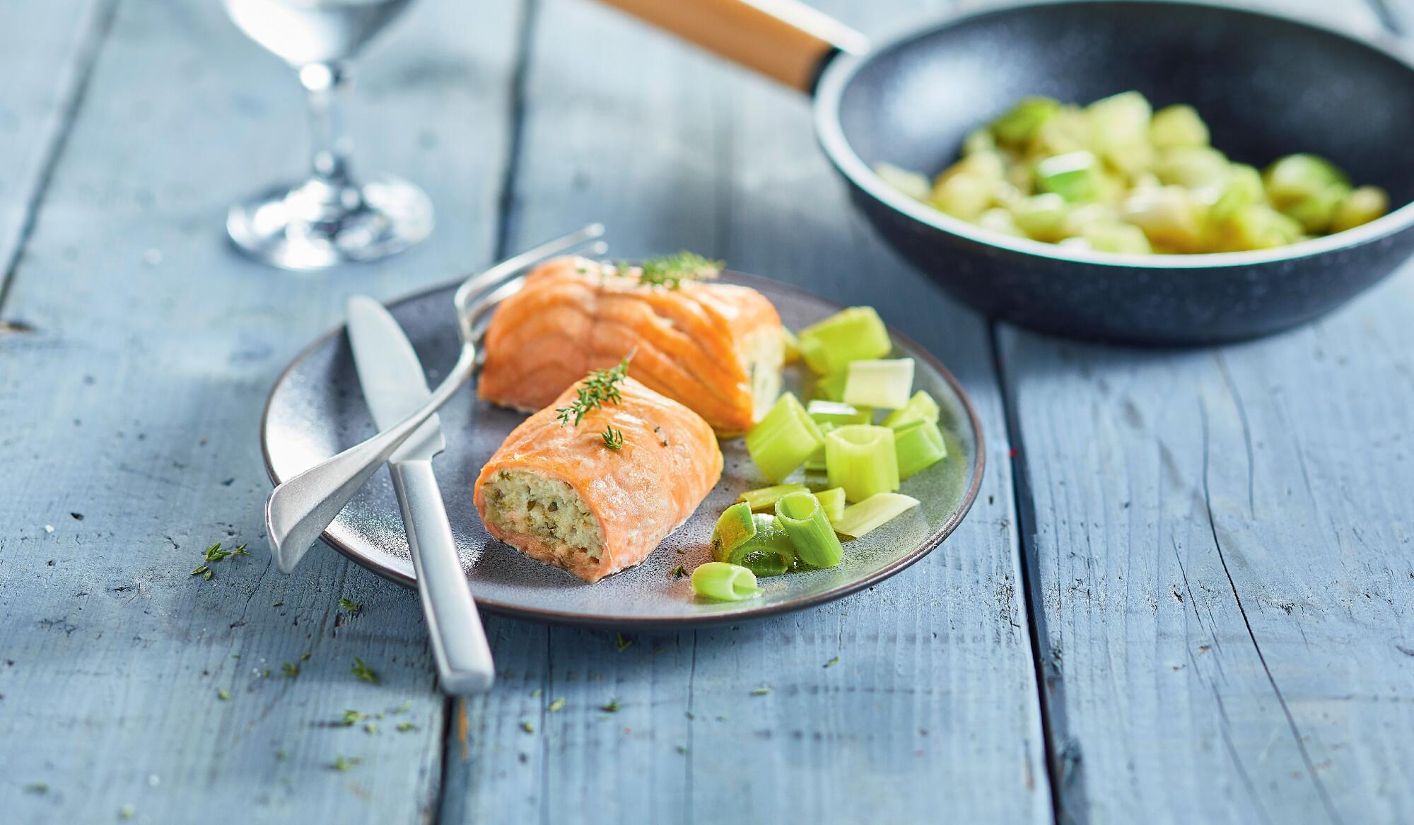 2 Paupiettes de saumon aux poissons, aux poireaux — vue 2