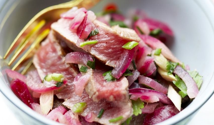 Salade de b&oelig;uf &agrave; la menthe