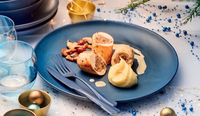 Ballotine de poulet & mendiant aux marrons