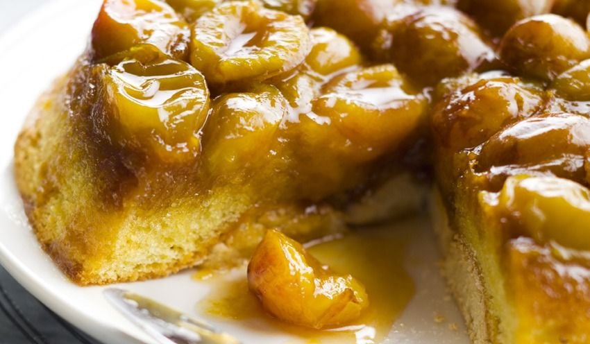 G&acirc;teau aux mirabelles et caramel au beurre sal&eacute;