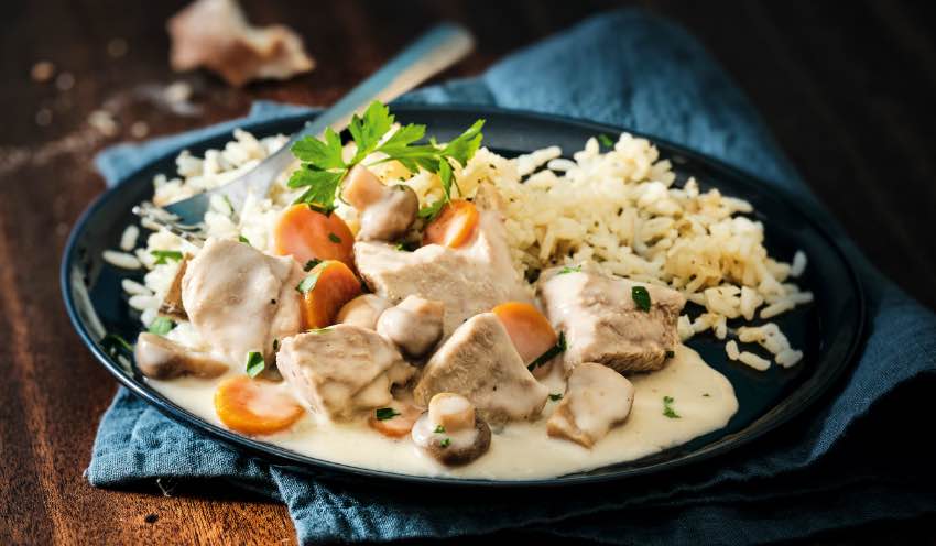 Blanquette de veau à la crème d'Isigny et riz — vue 2