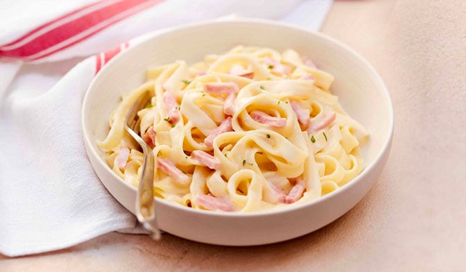 Tagliatelles à la carbonara — vue 2