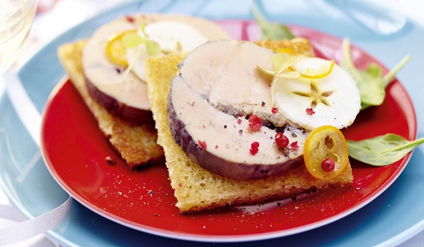 Terrine de foie gras au vin et gingembre