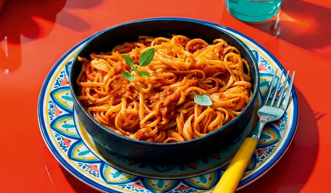 Linguine au pesto rosso — vue 2