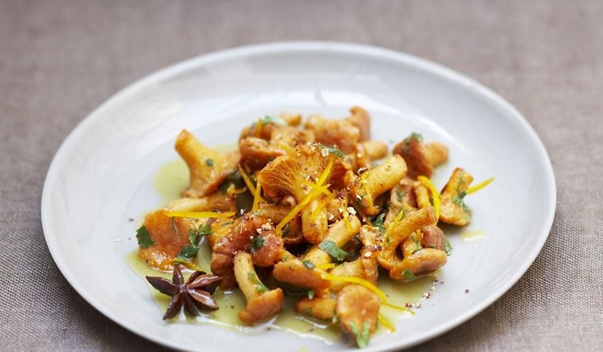 Girolles aux parfums d'orange et de badiane