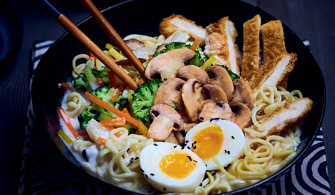 Ramen japonais au poulet