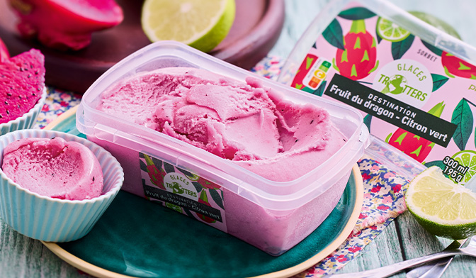 Sorbet fruit du dragon citron vert — vue 2