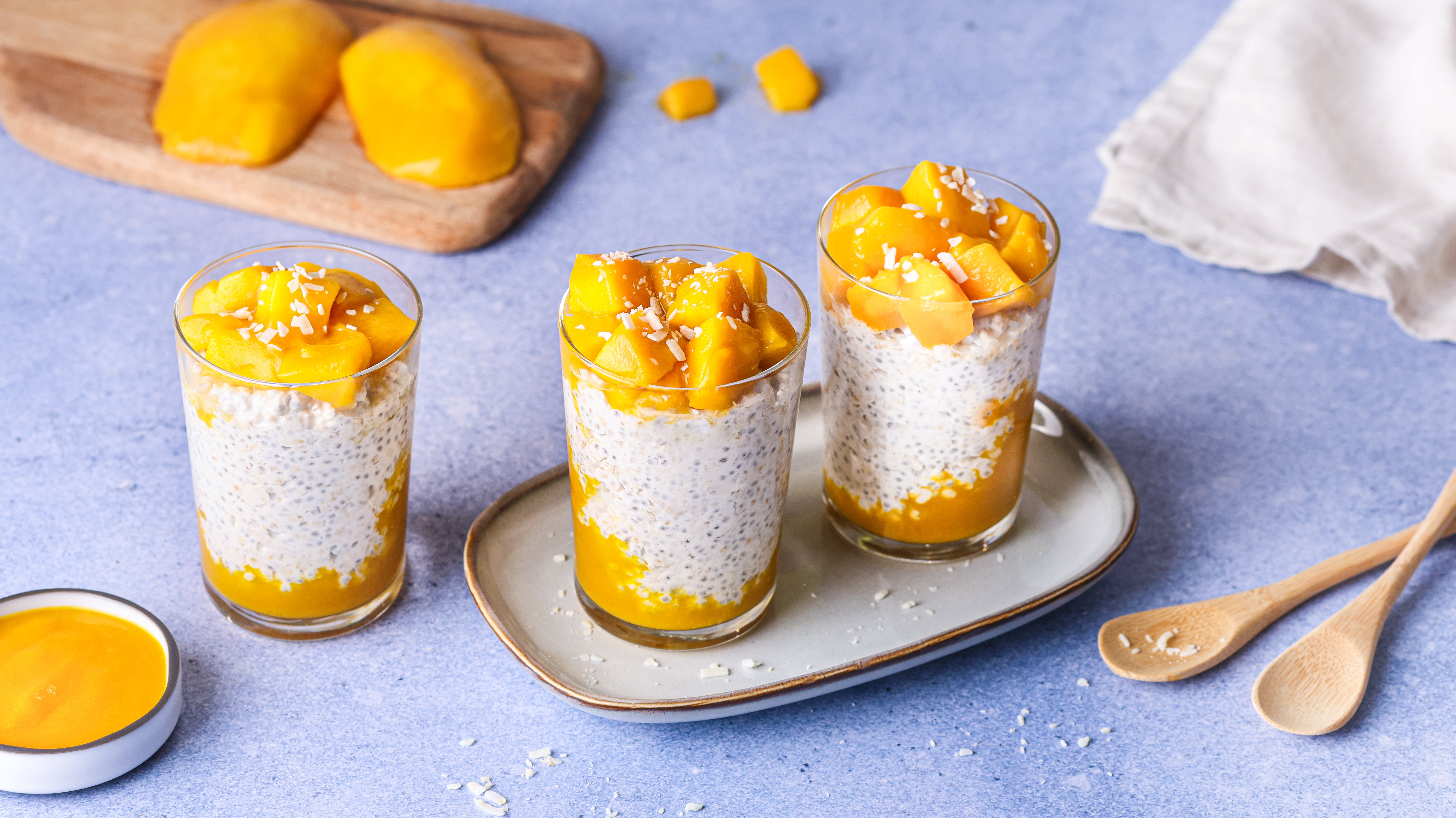 Overnight porridge aux fruits exotiques