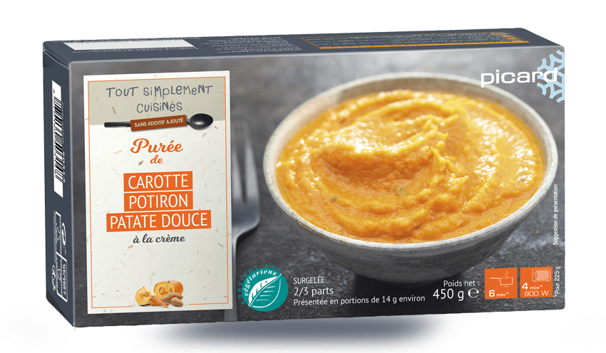 Purée de carotte, potiron, patate douce surgelés - Les ...