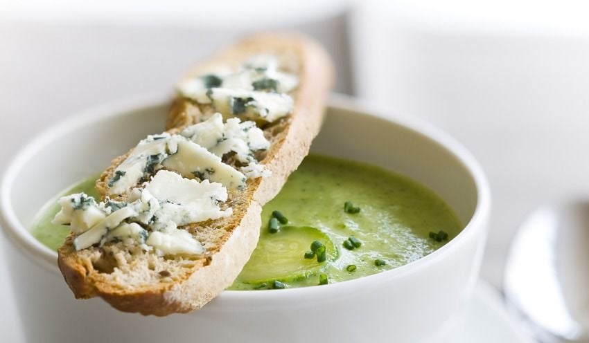 Soupe courgettes bio Roquefort