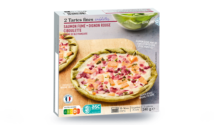 2 Tartes fines inédites saumon fumé, oignon rouge — vue 2