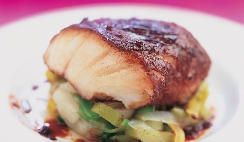 Cabillaud laqu&eacute; au cacao