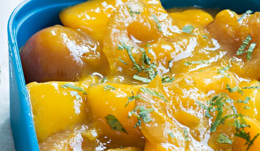 Compote mirabelle-mangue