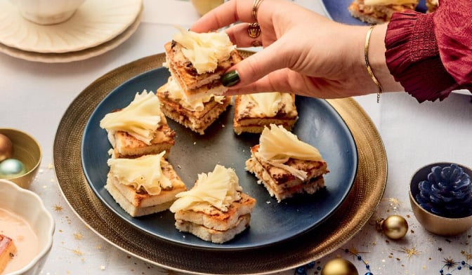 Bouchées gratinées aux morilles et tête de moine