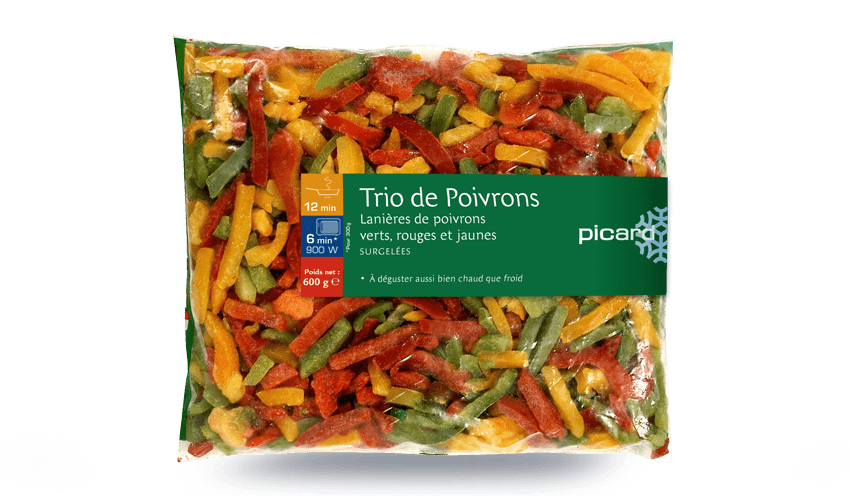 Trio de poivrons surgelés - Les légumes - Picard
