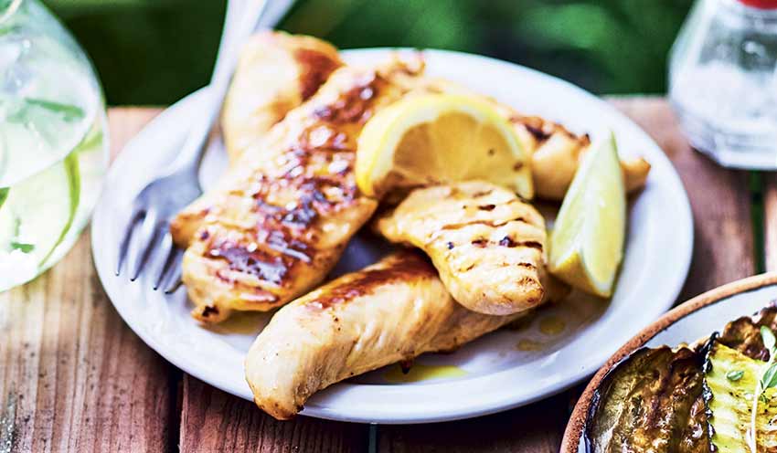 Aiguillettes de poulet marinées au citron — vue 2