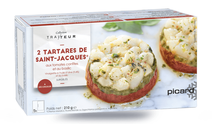 2 Tartares De Saint Jacques Aux Tomates Confites Et Au Basilic