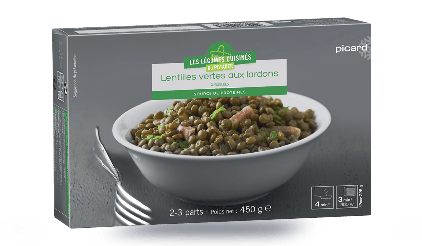Lentilles Vertes Aux Lardons Surgeles Les Legumes Picard