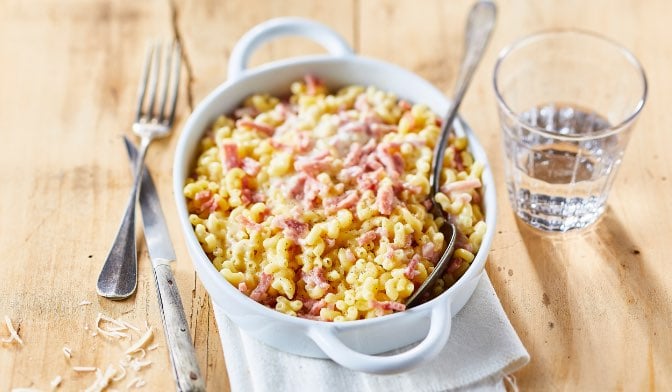 Gratin de coquillettes au jambon et à l'emmental — vue 2