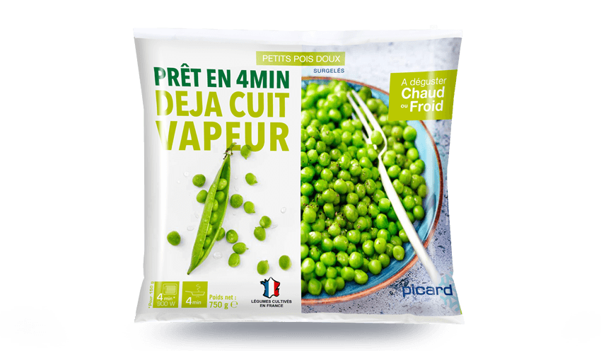 Petits pois doux surgelés - Les légumes - Picard