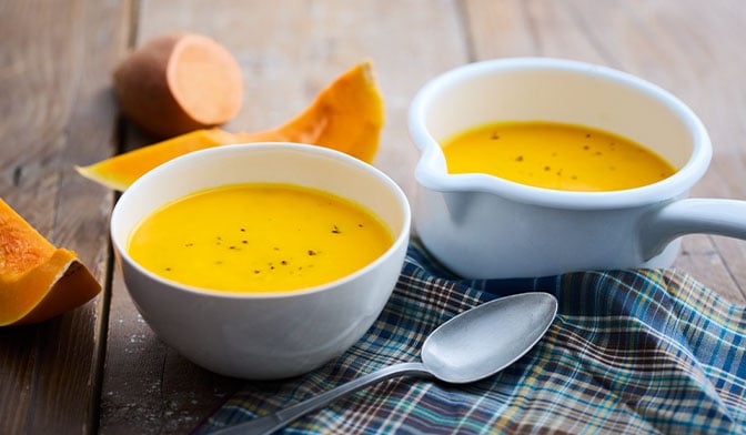 Velouté potimarron patate douce, truffe blanche — vue 2