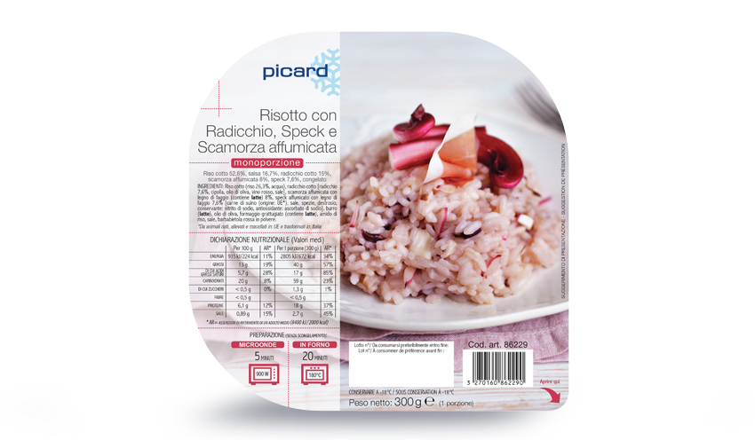 Risotto con radicchio, speck e scamorza affumicata ...