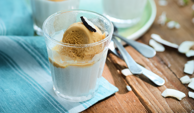 Panna cotta coco-caramel