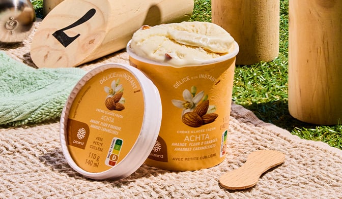 Crème glacée façon achta amande, fleur d'oranger — vue 2