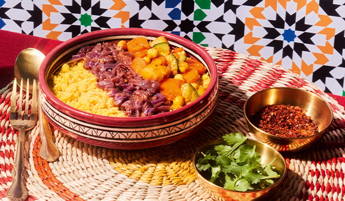 Couscous tfaya légumes et semoule — vue 2